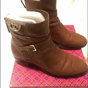 Tory Burch Sidney Calf Skin Booties, Size 9.5